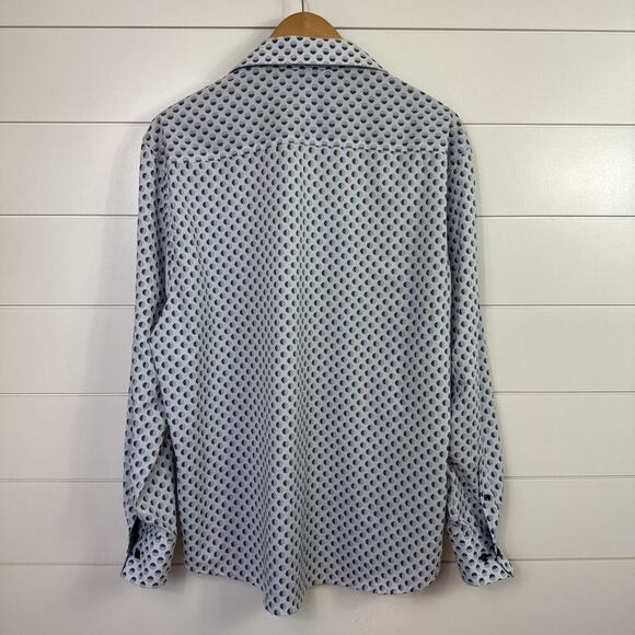 Construct Pattern Slim Fit No Iron Button Front Shirt Multicolor sz L - Picture 6 of 7